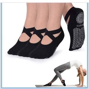 Ozaiic Pilates Socks for Women Non Slip Grip, Yoga Socks Grippers for Barre NWT